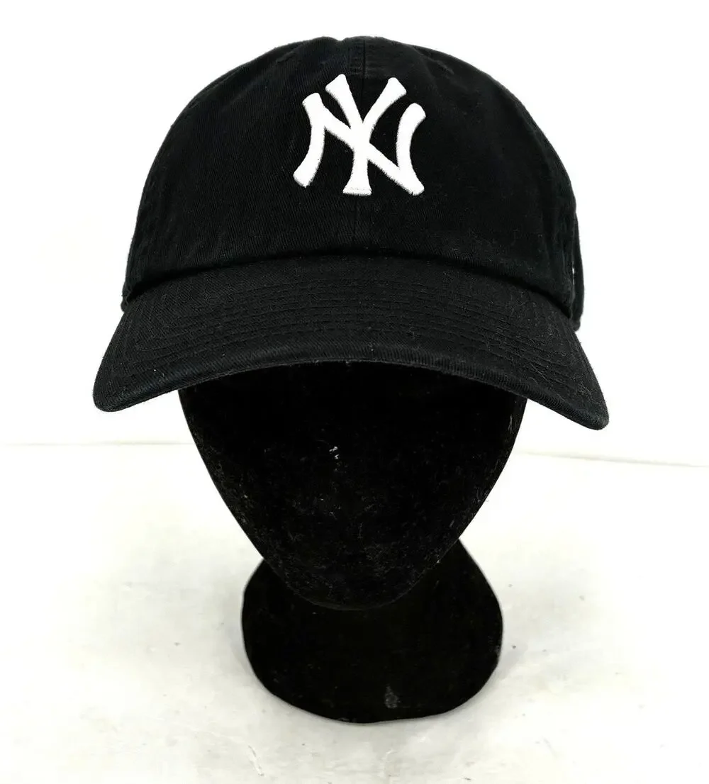 '47 Brand New York Yankees Black Dad Hat Adjustable MLB Baseball Cap